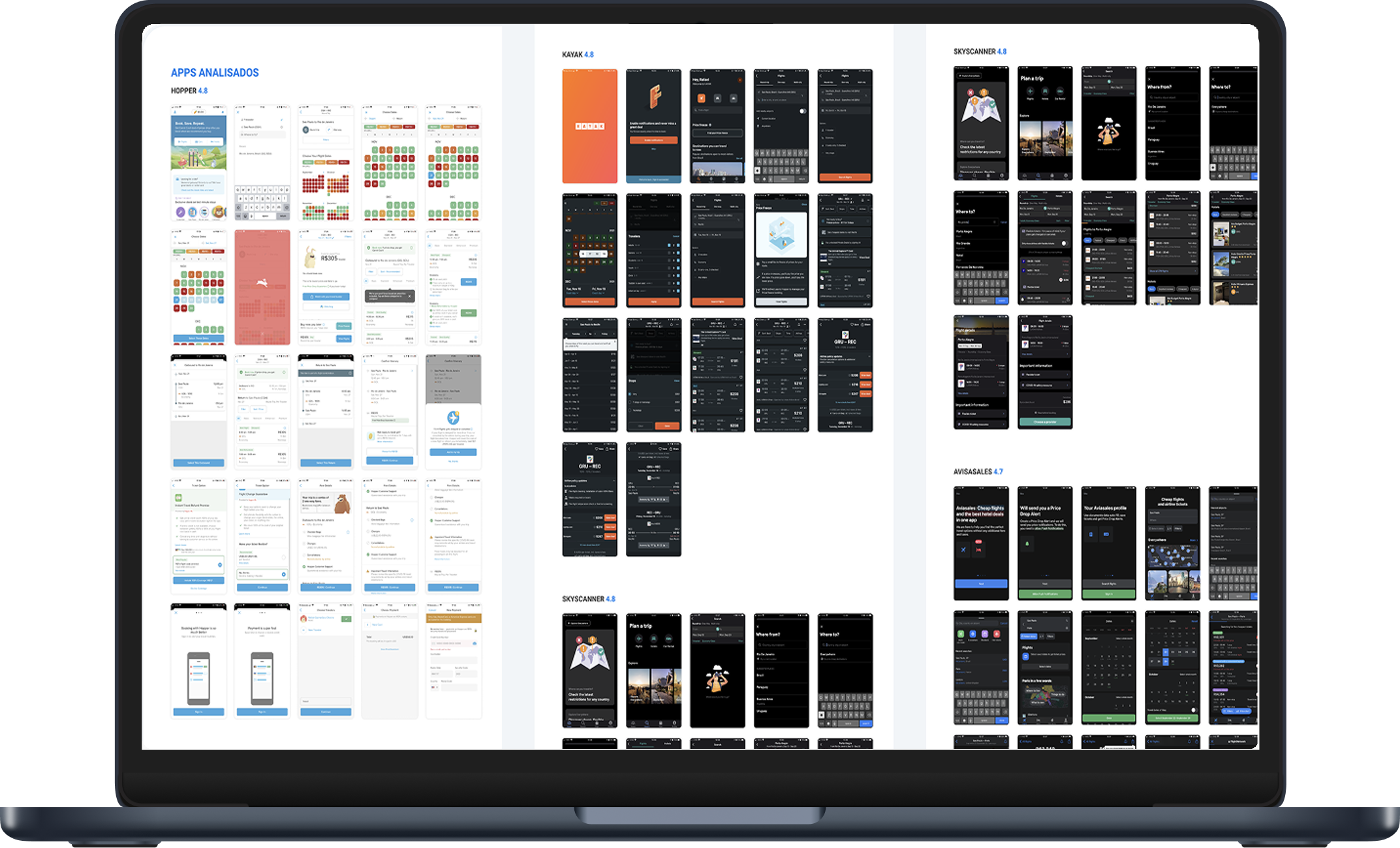 Competitive benchmark of leading flight apps