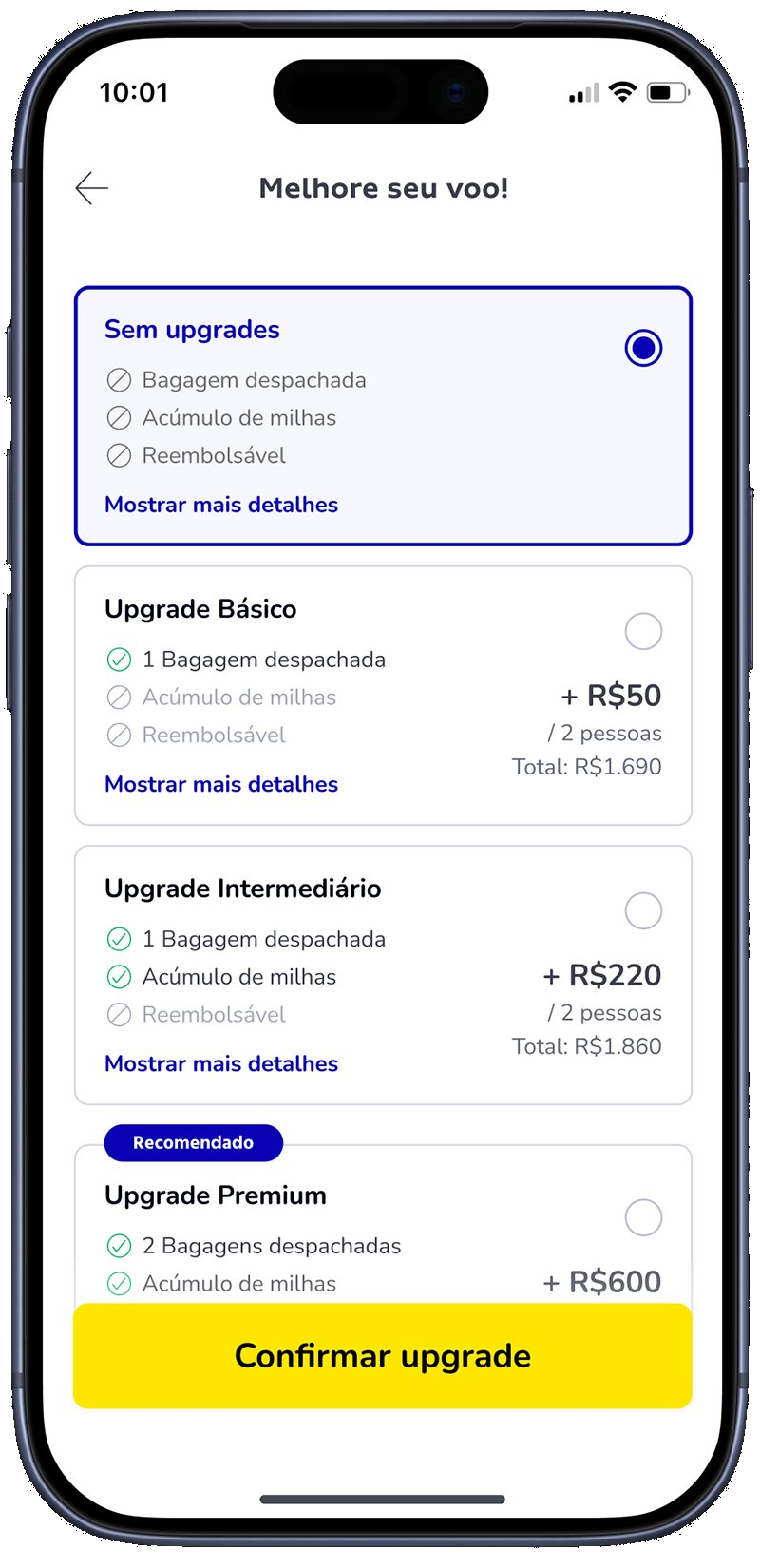 Baggage & fare upselling